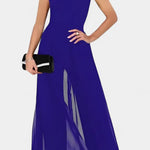 Nadia Mono Elegante sin Mangas con Transparencia Frontal Alba Madrid