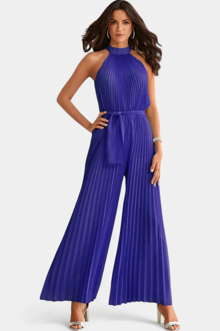 Patrizia Mono Palazzo Plisado con Cuello Halter Alba Madrid