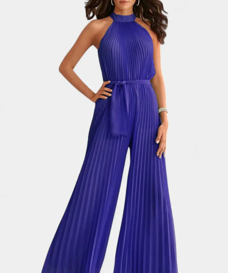 Patrizia Mono Palazzo Plisado con Cuello Halter Alba Madrid
