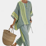 Lorena - Conjunto Boho de Lino y Bambú Alba Madrid