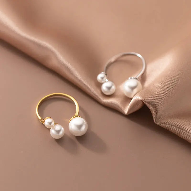 Anillo ajustable de perlas de agua dulce Alba Madrid