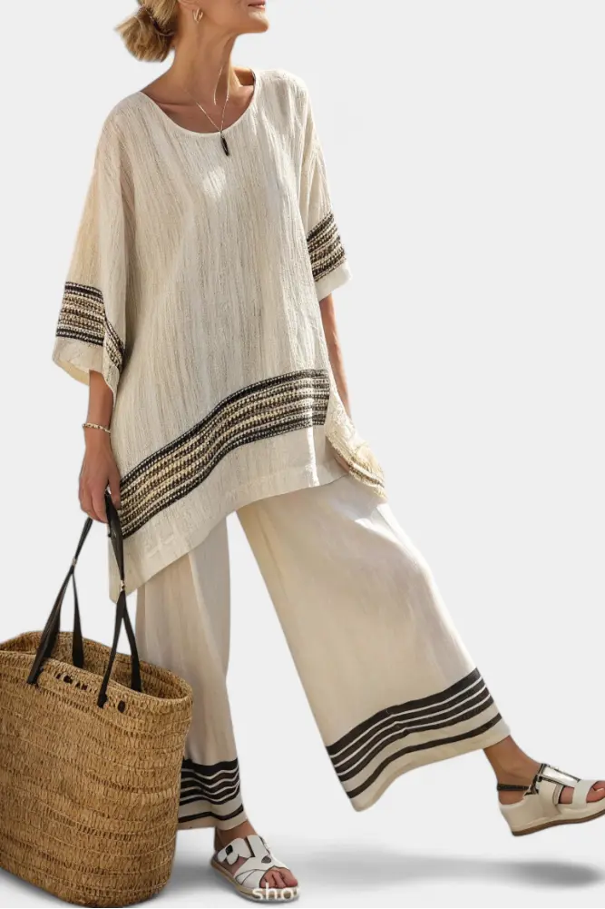 Noémia - Conjunto Elegante de Lino y Bambú Alba Madrid