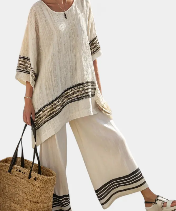 Noémia - Conjunto Elegante de Lino y Bambú Alba Madrid
