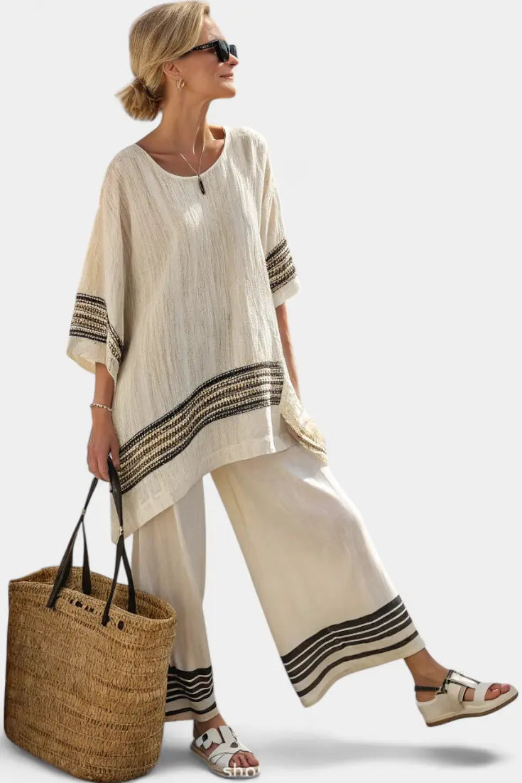 Noémia - Conjunto Elegante de Lino y Bambú Alba Madrid