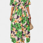 Elena - Vestido Largo Floral con Escote Cruzado Alba Madrid