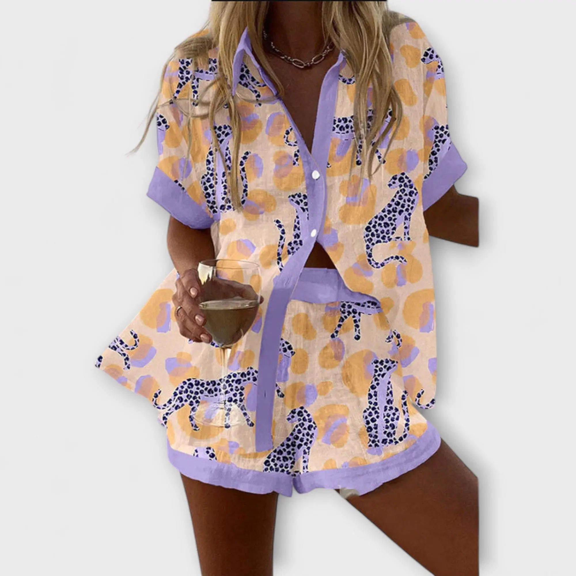 Inês - Conjunto Estampado Leopardo Alba Madrid