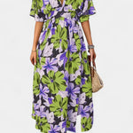 Elena - Vestido Largo Floral con Escote Cruzado Alba Madrid