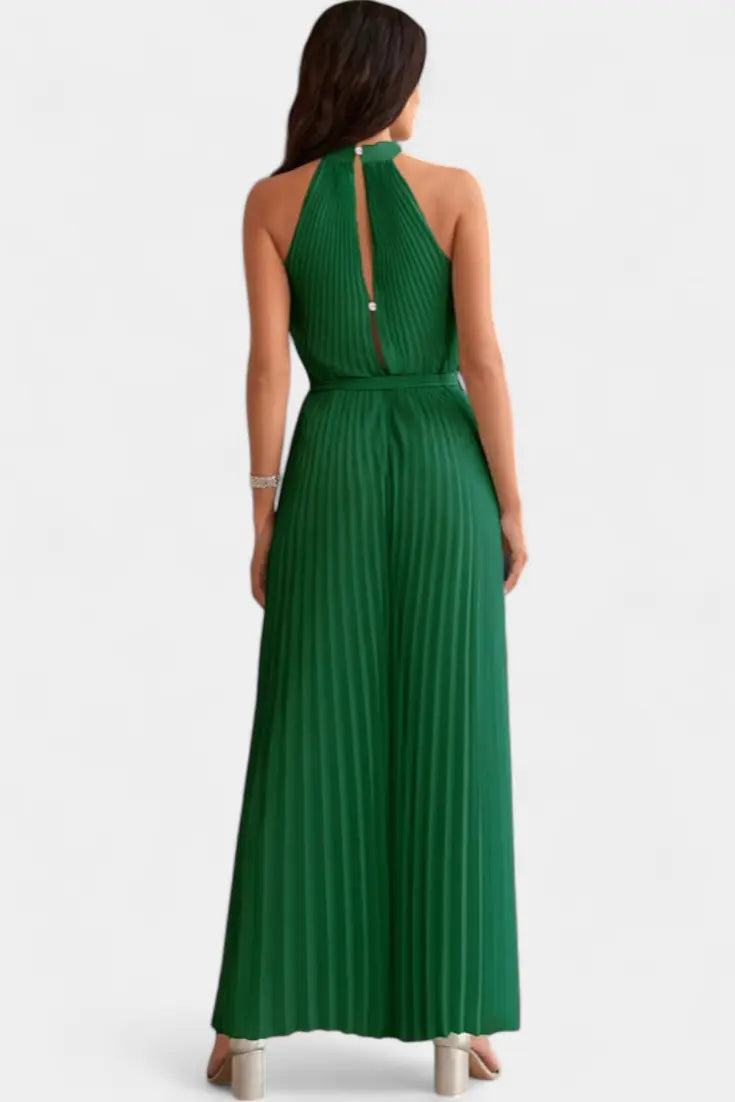 Patrizia Mono Palazzo Plisado con Cuello Halter Alba Madrid