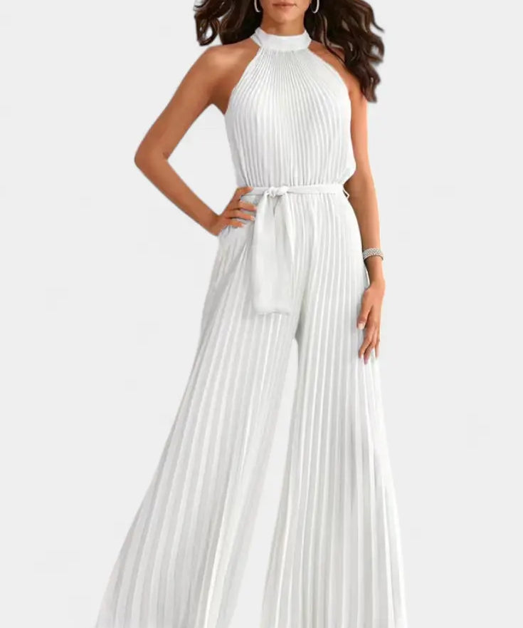 Patrizia Mono Palazzo Plisado con Cuello Halter Alba Madrid