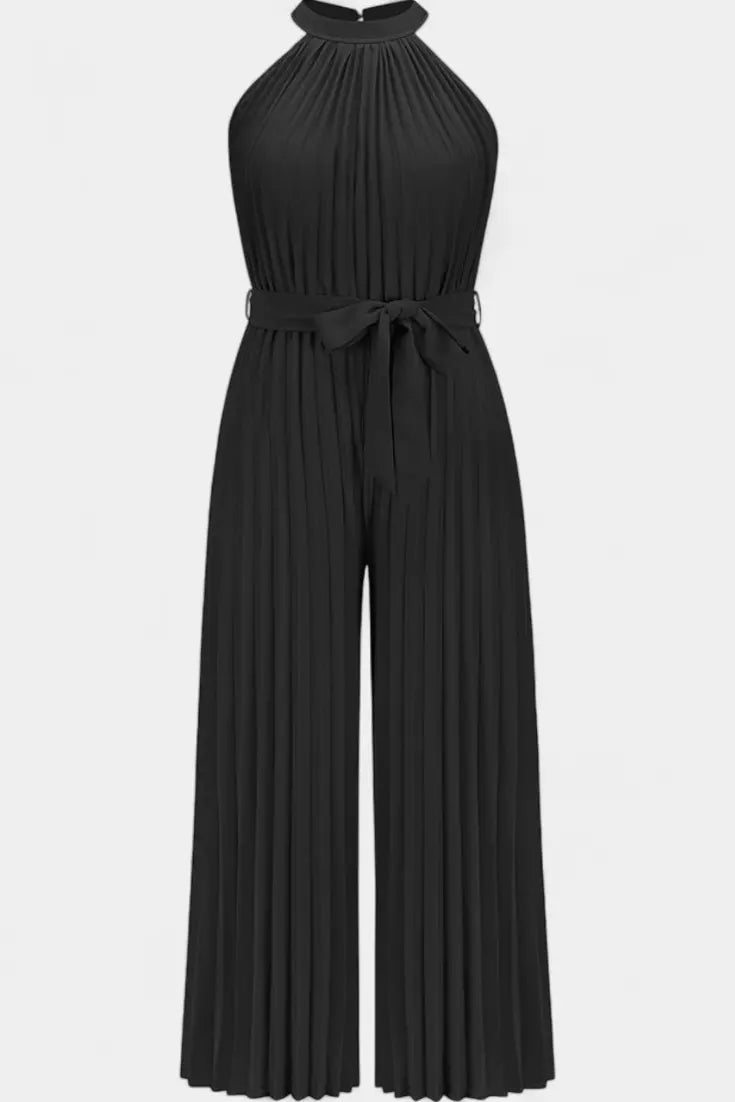 Patrizia Mono Palazzo Plisado con Cuello Halter Alba Madrid