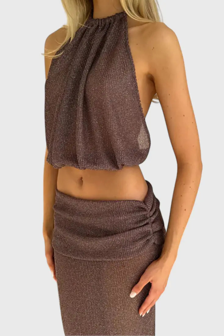 Zhenya Conjunto Halter de Dos Piezas Alba Madrid