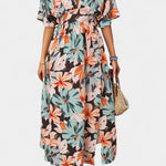 Elena - Vestido Largo Floral con Escote Cruzado Alba Madrid