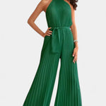 Patrizia Mono Palazzo Plisado con Cuello Halter Alba Madrid