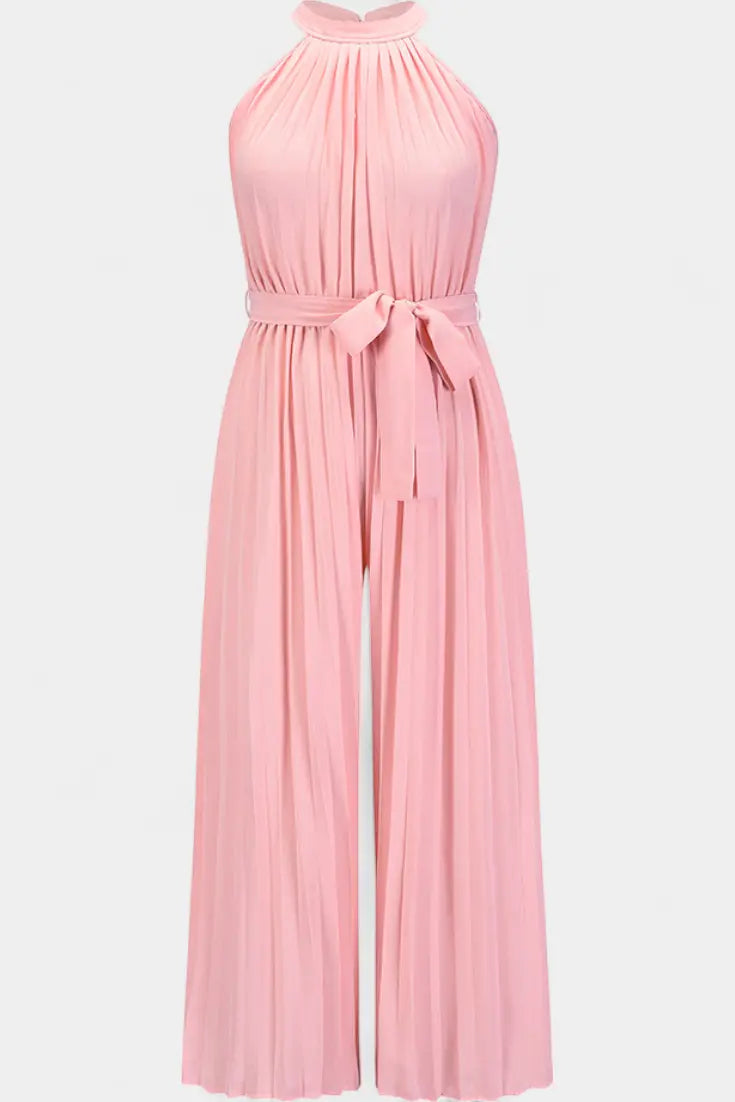 Patrizia Mono Palazzo Plisado con Cuello Halter Alba Madrid