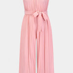 Patrizia Mono Palazzo Plisado con Cuello Halter Alba Madrid