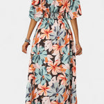 Elena - Vestido Largo Floral con Escote Cruzado Alba Madrid