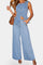 Ludovica Conjunto de Denim con Chaleco Ajustado y Jeans de Pierna Ancha Alba Madrid