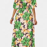 Elena - Vestido Largo Floral con Escote Cruzado Alba Madrid