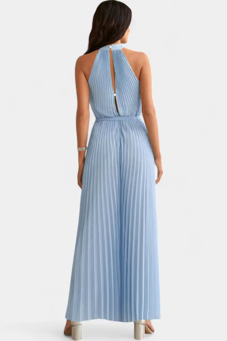 Patrizia Mono Palazzo Plisado con Cuello Halter Alba Madrid