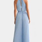 Patrizia Mono Palazzo Plisado con Cuello Halter Alba Madrid