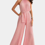 Patrizia Mono Palazzo Plisado con Cuello Halter Alba Madrid