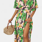 Elena - Vestido Largo Floral con Escote Cruzado Alba Madrid