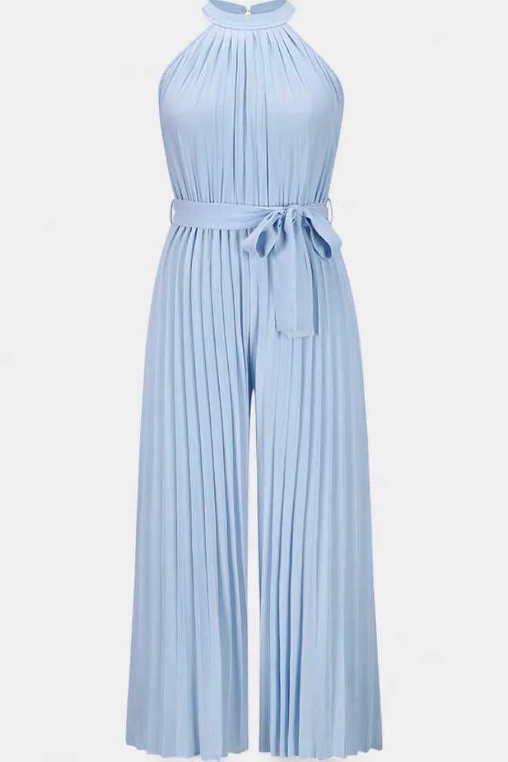 Patrizia Mono Palazzo Plisado con Cuello Halter Alba Madrid