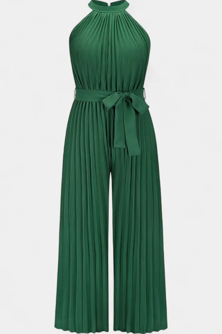 Patrizia Mono Palazzo Plisado con Cuello Halter Alba Madrid