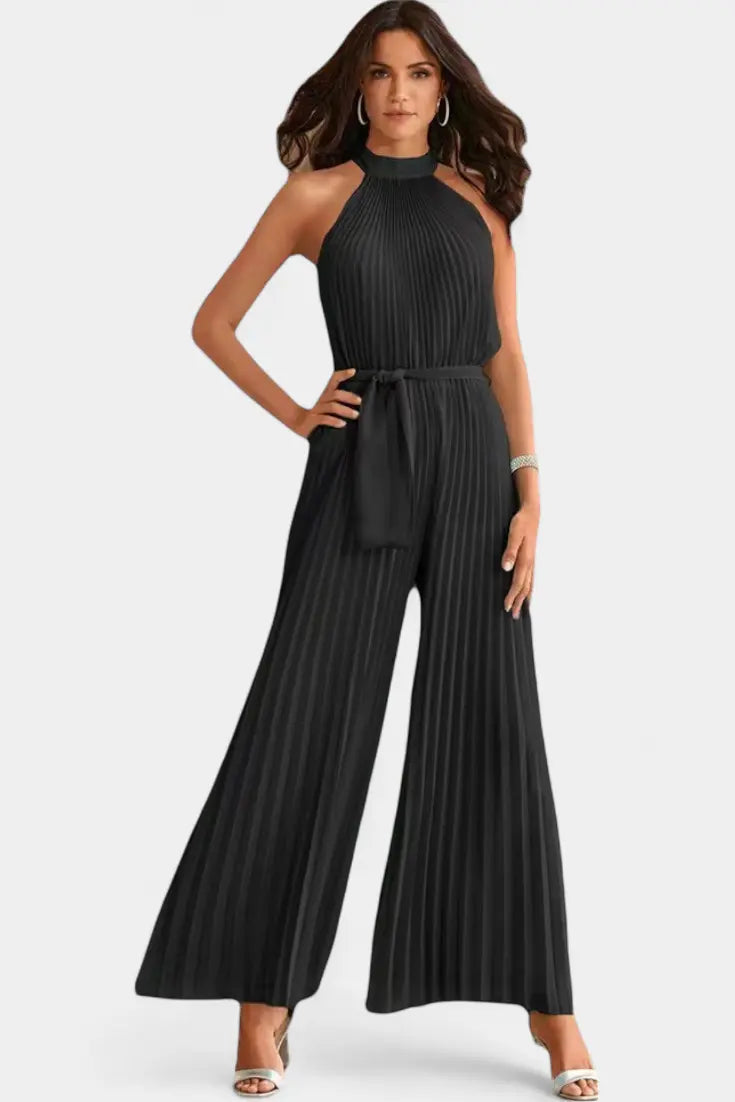 Patrizia Mono Palazzo Plisado con Cuello Halter Alba Madrid