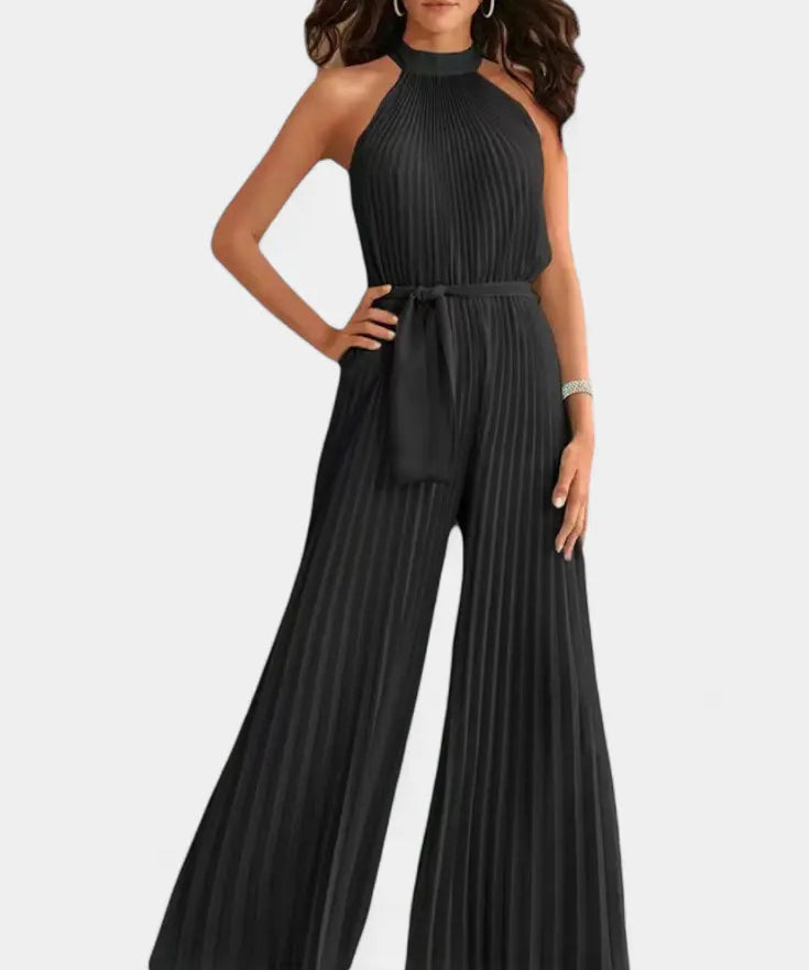 Patrizia Mono Palazzo Plisado con Cuello Halter Alba Madrid
