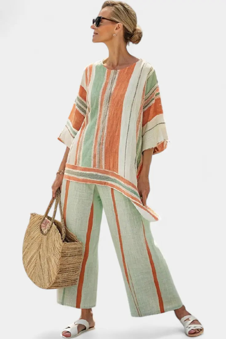 Dalila - Conjunto De Lino con Rayas Alba Madrid