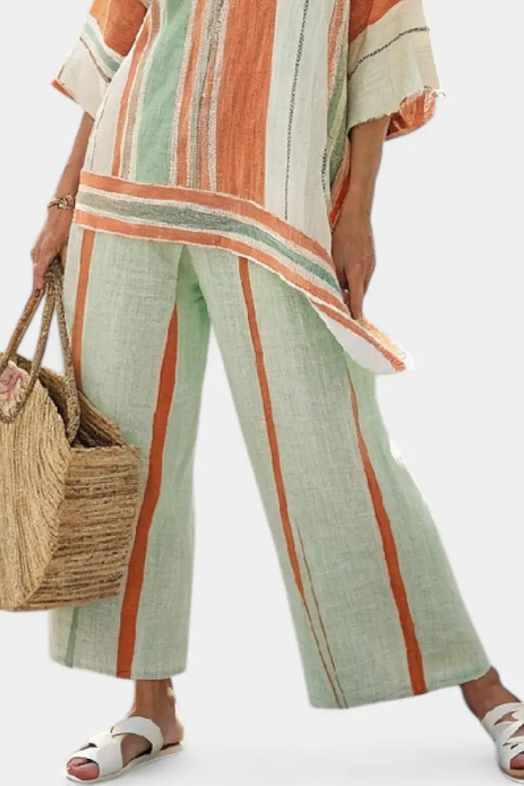 Dalila - Conjunto De Lino con Rayas Alba Madrid