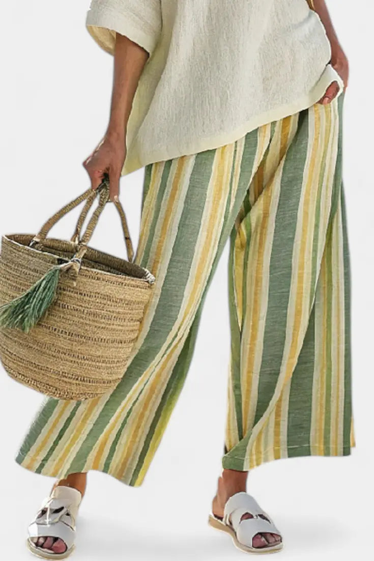 Olívia - Conjunto De Linho Bambu Azeitona Alba Madrid
