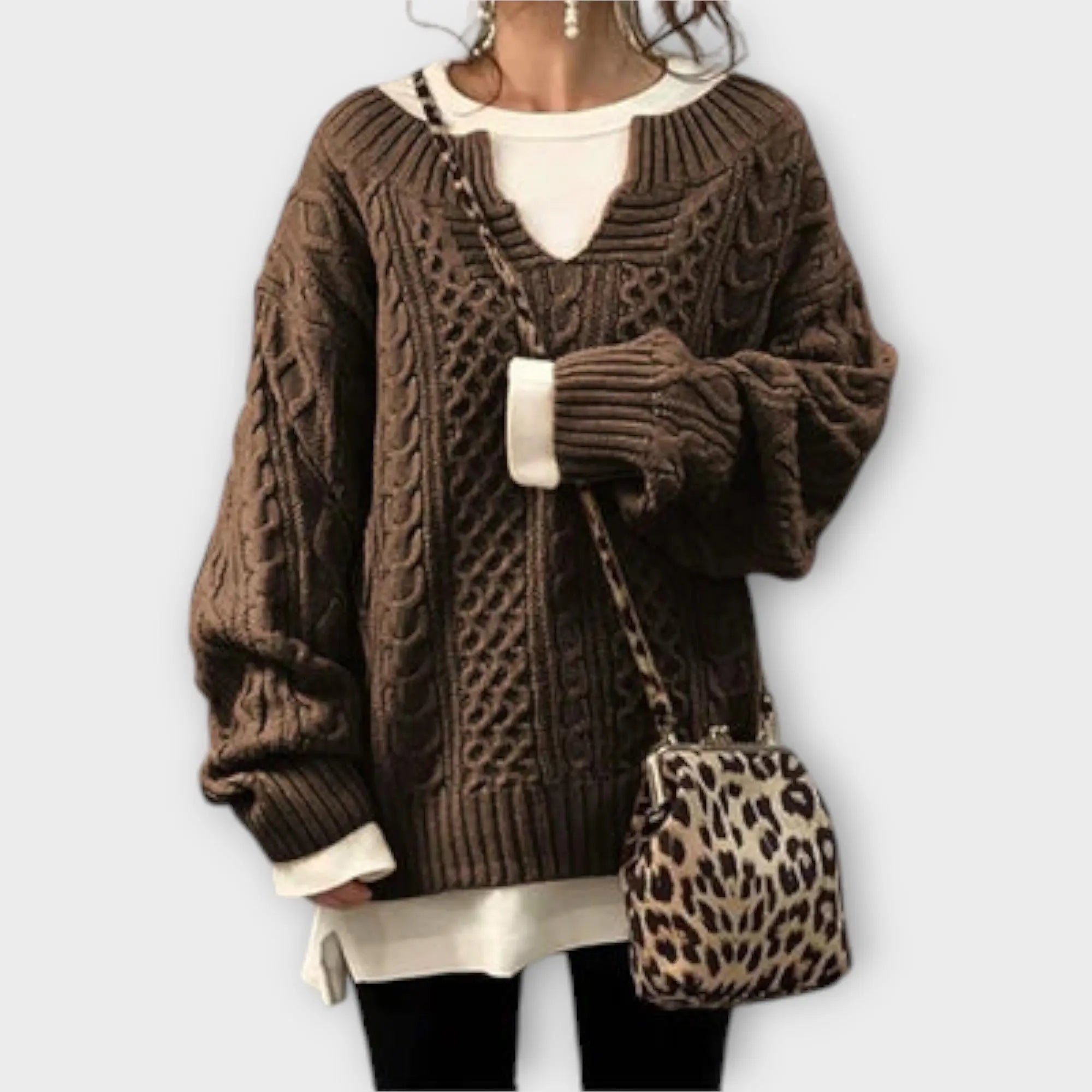 Lili - Suéter oversized con motivo de trenzas Alba Madrid