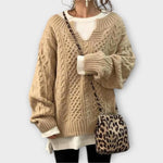 Suéter Oversize con Motivo de Trenza Alba Madrid