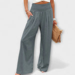 Thearya - Pantalones Casual de Lino Sueltos Alba Madrid
