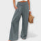 Thearya - Pantalones Casual de Lino Sueltos Alba Madrid