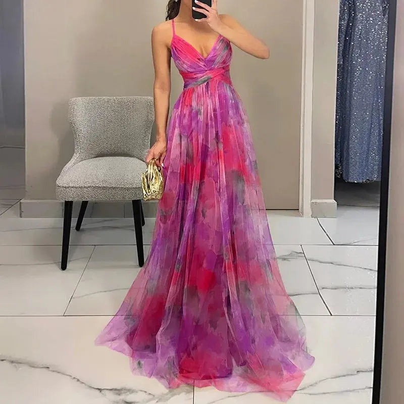 Giselle | Maxi vestido encantador con estampado floral Alba Madrid