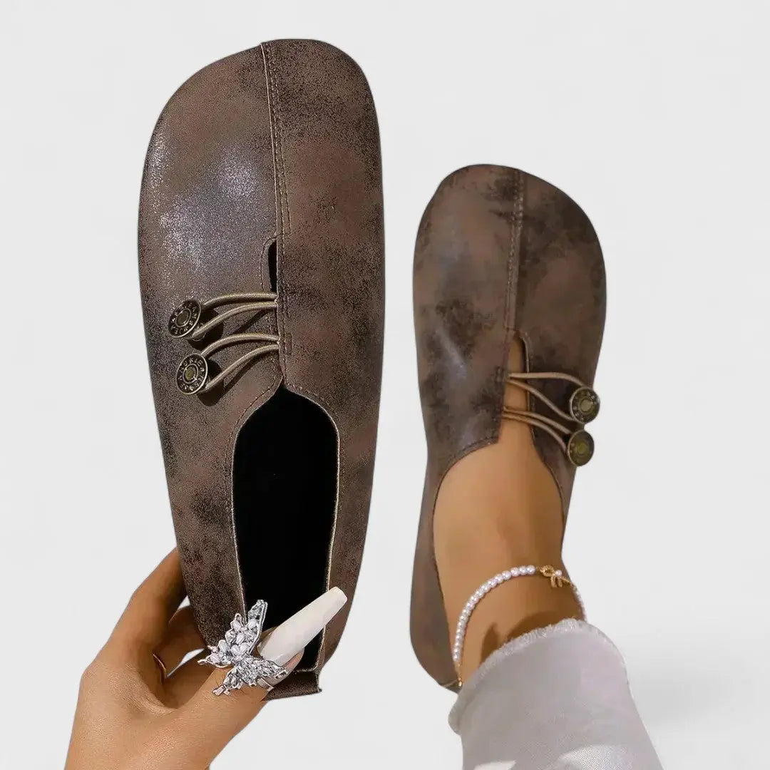 Lydia - Mocasines ortopédicos para mujer en suave piel ante Alba Madrid
