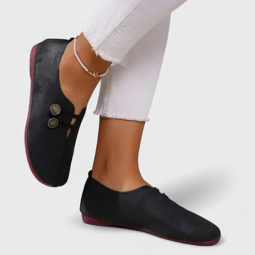 Lydia - Mocasines ortopédicos para mujer en suave piel ante Alba Madrid