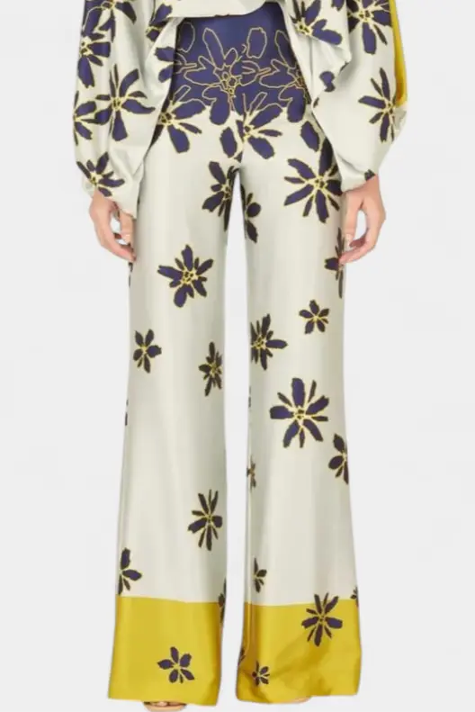 Sybella Conjunto de Dos Piezas con Hombros Descubiertos y Pantalones Amplios Estampados Alba Madrid