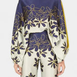 Sybella Conjunto de Dos Piezas con Hombros Descubiertos y Pantalones Amplios Estampados Alba Madrid