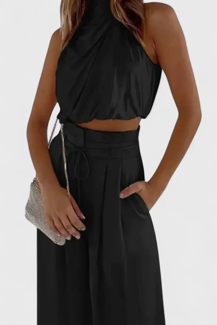 Helira Conjunto Dos Piezas con Top Fluido y Pantalón Palazzo Alba Madrid