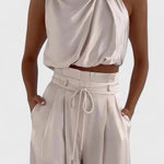 Helira Conjunto Dos Piezas con Top Fluido y Pantalón Palazzo Alba Madrid