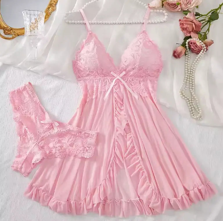María - Sensual Babydoll de Encaje Blanco para Mujer Alba Madrid