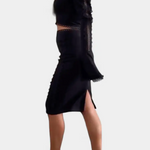 Minerva Conjunto Elegante de Top con Encaje y Falda de Cintura Alta Alba Madrid
