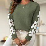 Silke - Suéter suave de punto con diseño floral Alba Madrid