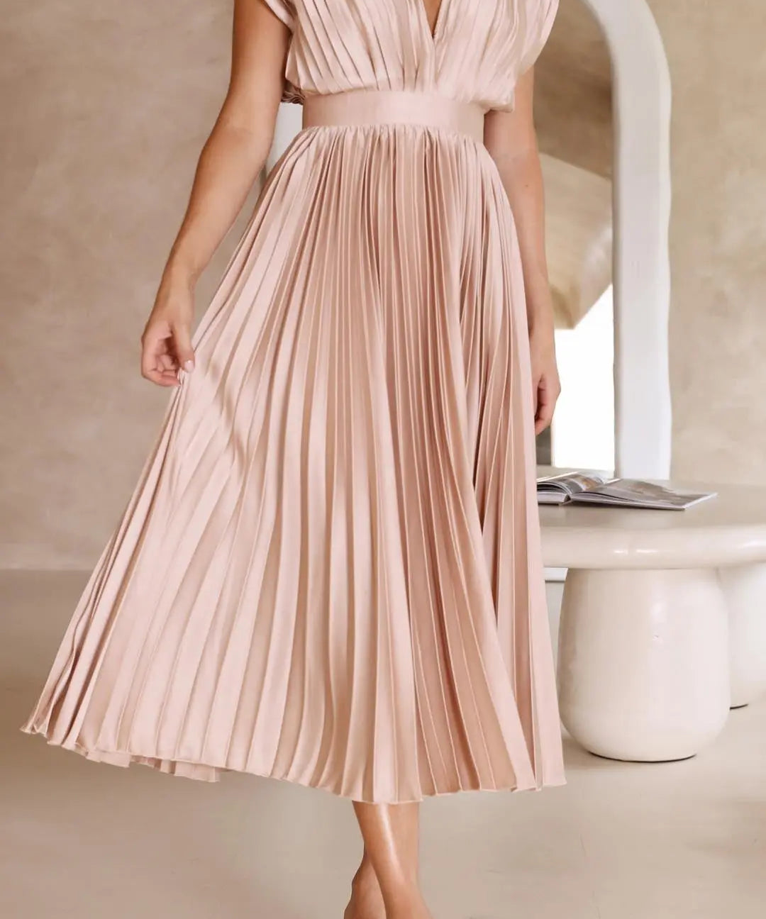 Isla | Vestido plisado elegante Alba Madrid