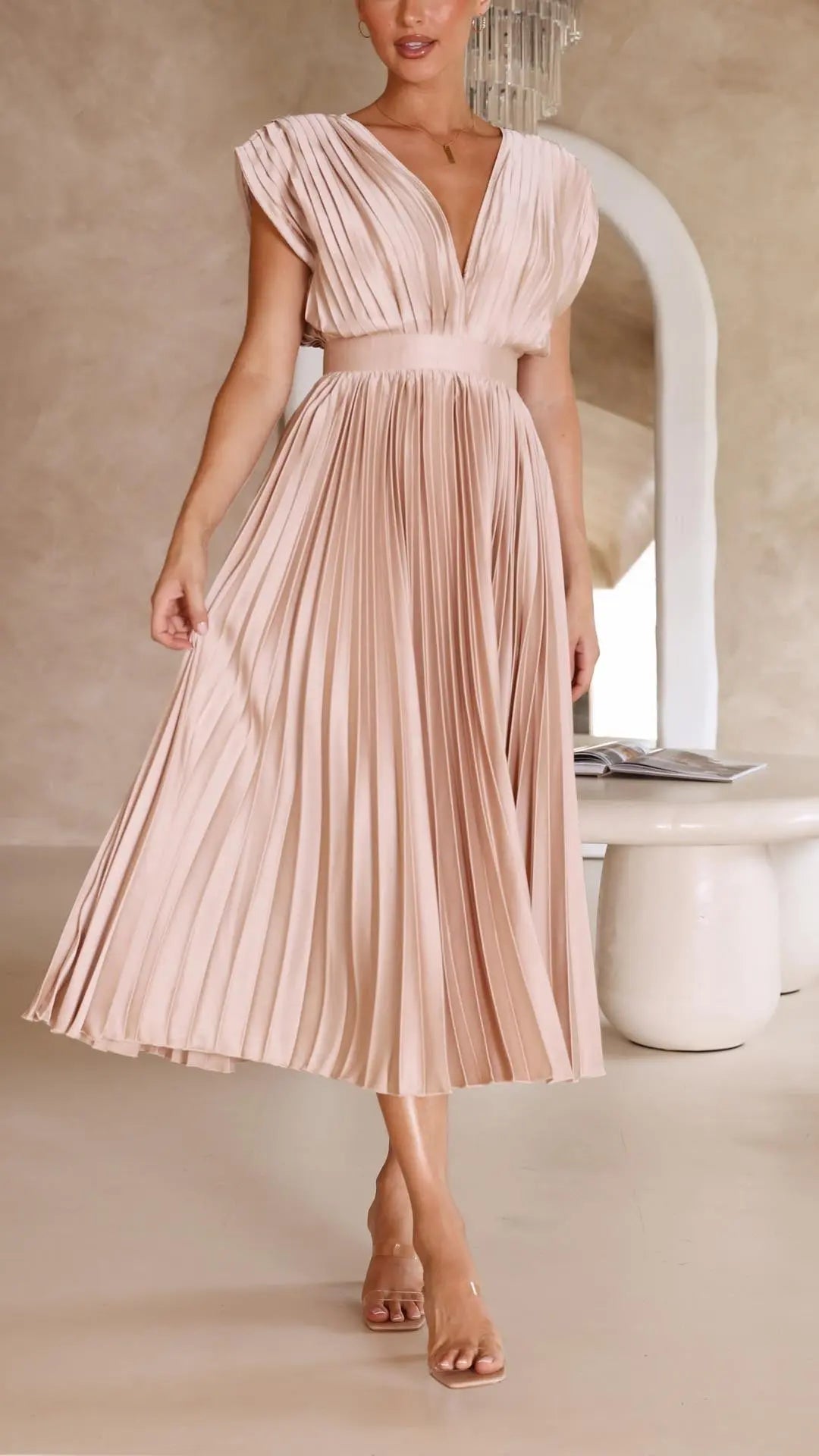 Isla | Vestido plisado elegante Alba Madrid