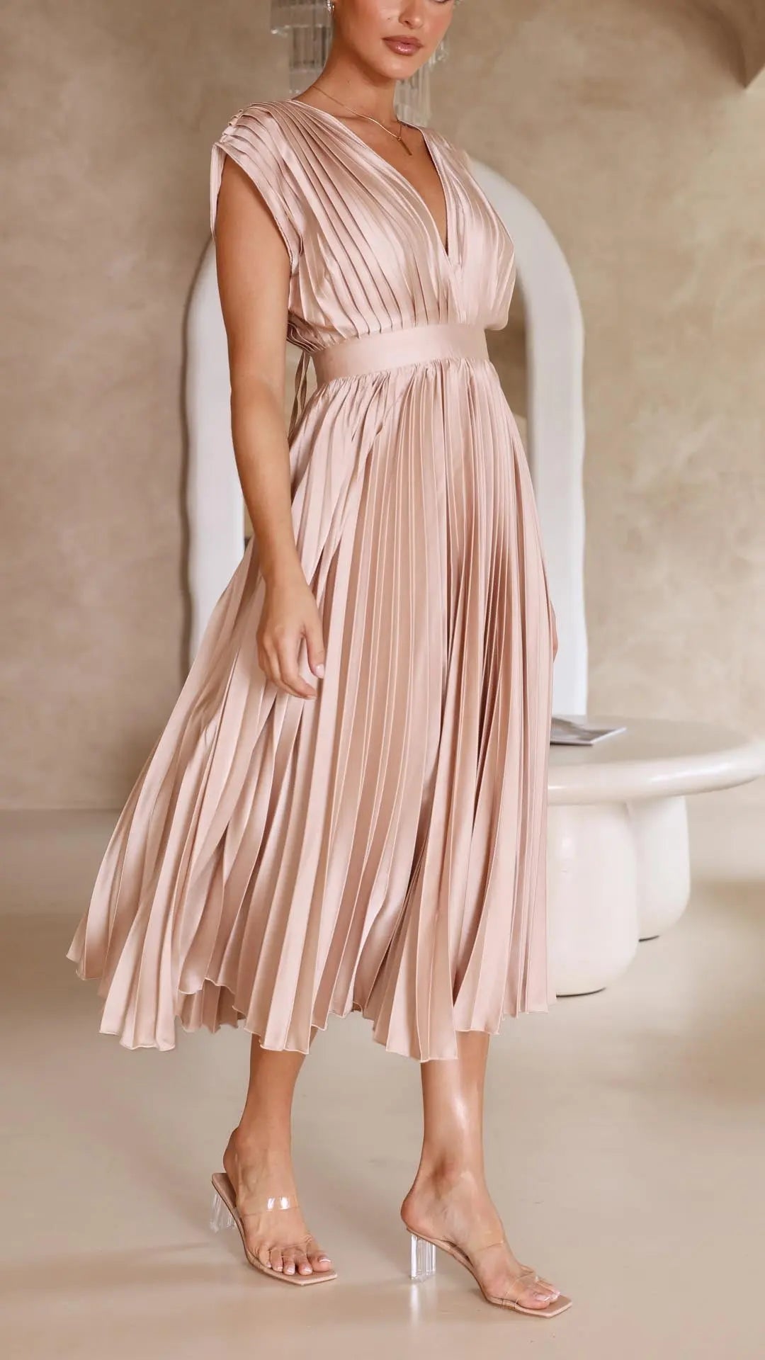 Isla | Vestido plisado elegante Alba Madrid